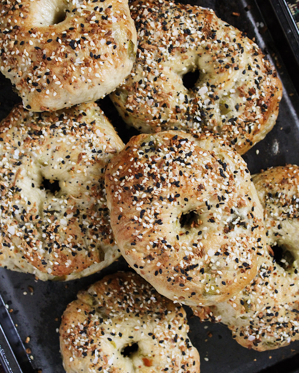 Hatch Green Chile Bagels &ndash; Zia Hatch Chile Company