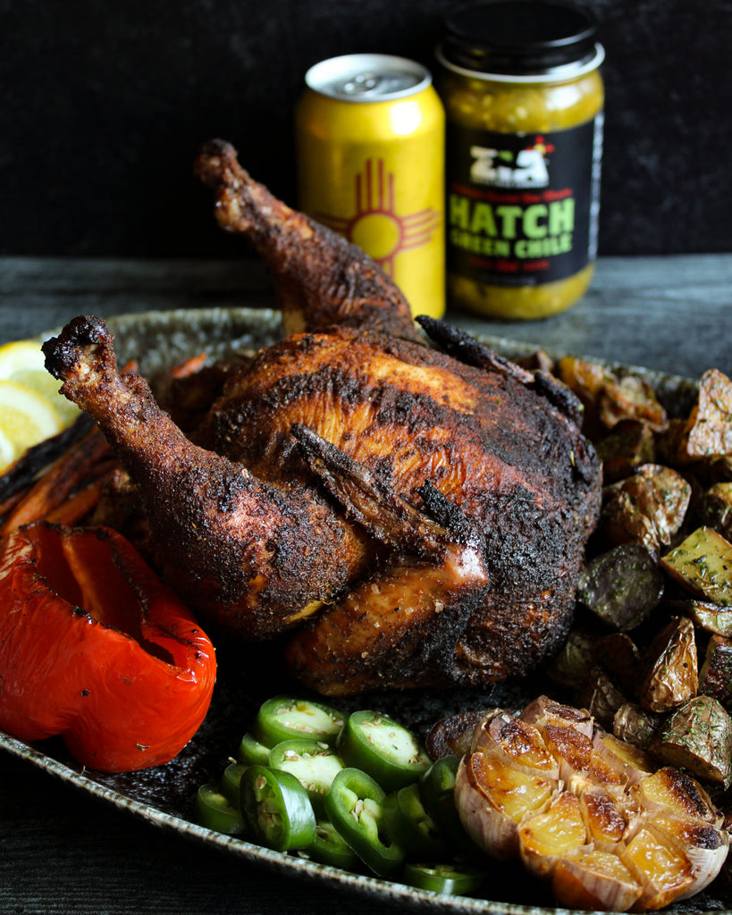 Hatch Green Chile Beer Can Chicken