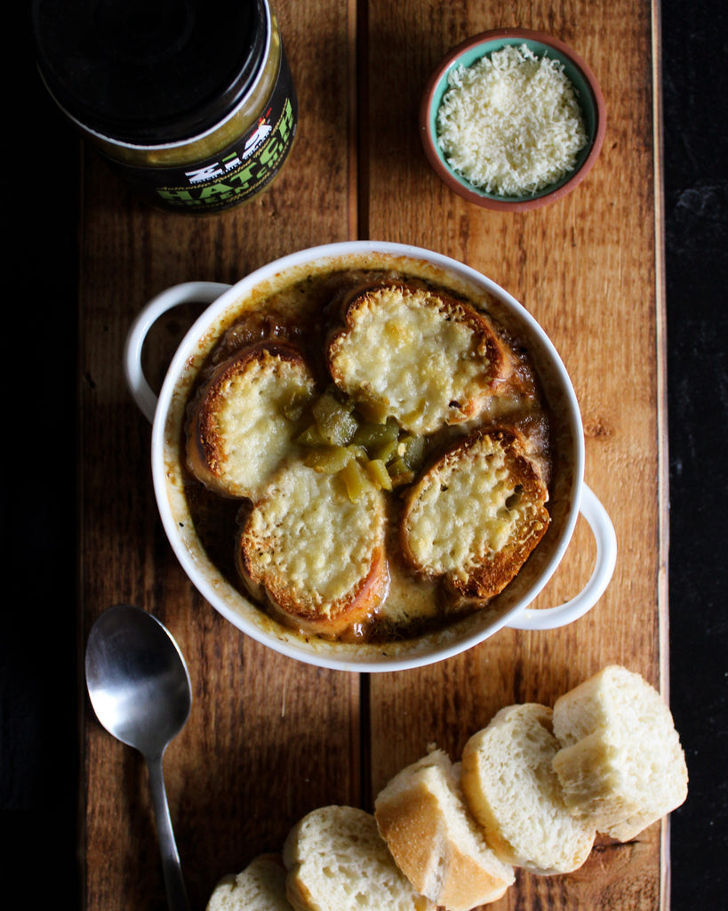 Hatch Green Chile French Onion Soup