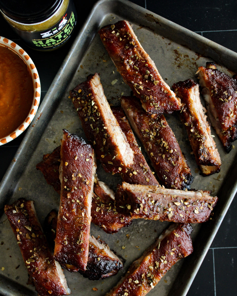 Hatch Ribs Hatch Green Chile Kansas City Style Pork Ribs – Zia Hatch Chile Company