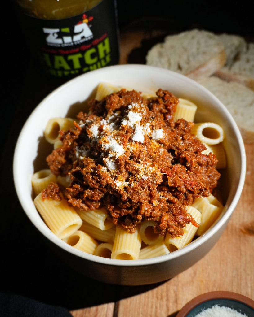 Zia Hatch Green Chile Bolognese Sauce