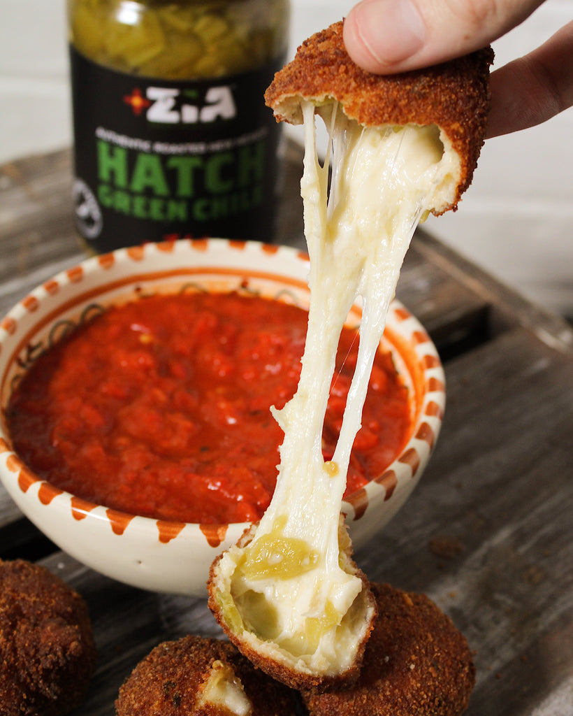 Hatch Green Chile Fried Mozzarella