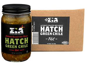 Roasted New Mexico Zia Hatch Green Chile (HOT) - 6 Pack