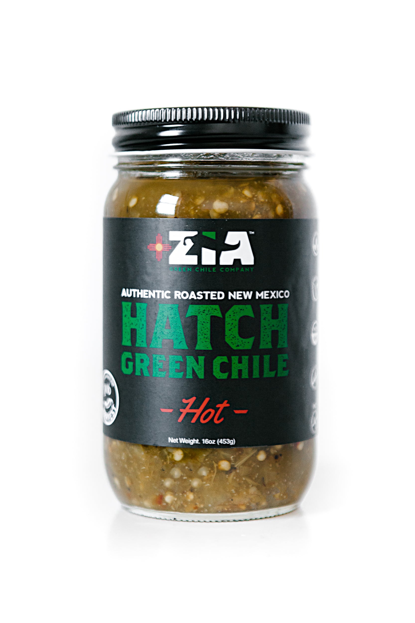 Roasted New Mexico Zia Hatch Green Chile (HOT)