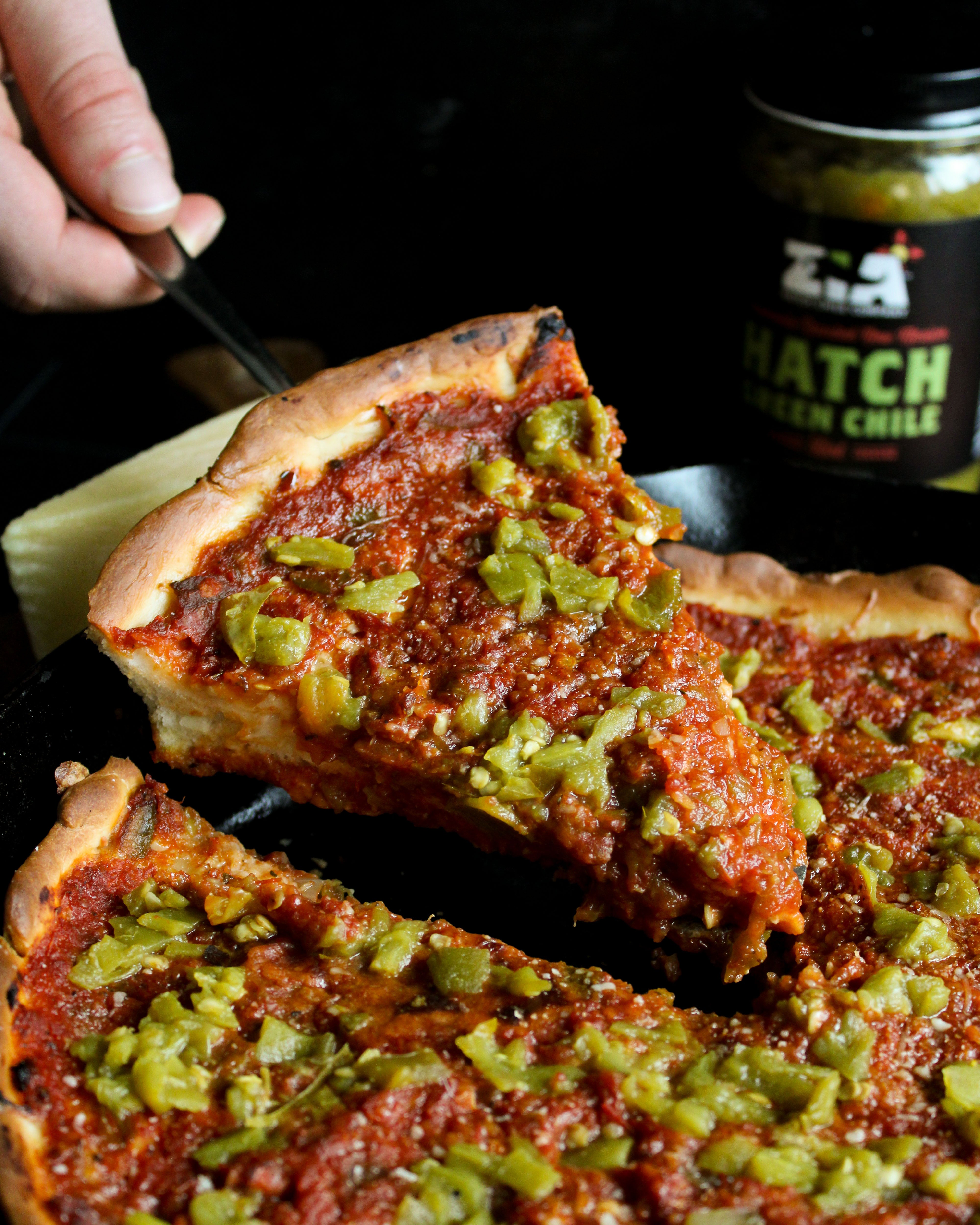 Roasted New Mexico Zia Hatch Green Chile (HOT)