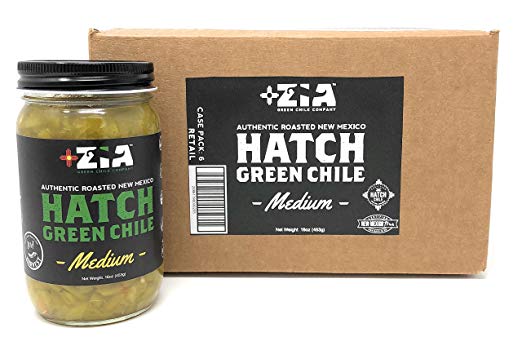 Roasted New Mexico Zia Hatch Green Chile (MEDIUM) - 6 Pack